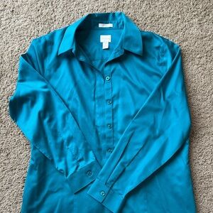 Chico's Vibrant Blue Button Down Shirt
